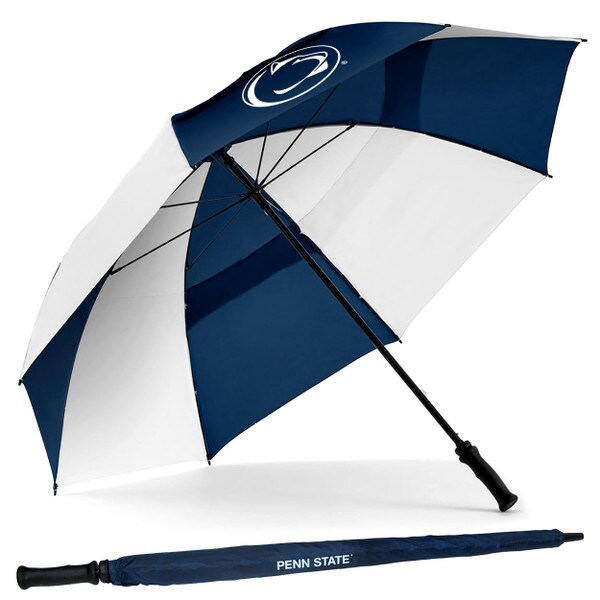navy and white golf umbrella with Penn State Athletic Logo